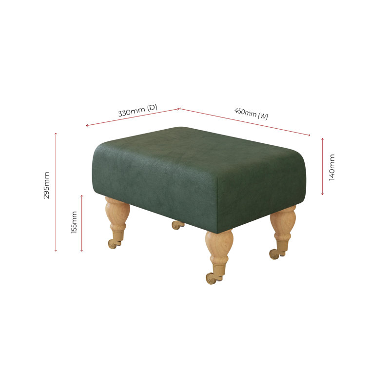 Collado Wood Caster Leg, Style Leather, Natural, Nut Brown Brown