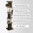 Nut-Brown Modern Solid wood + Metal Rotating Bookshelf
