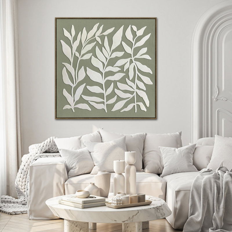 «Leafy Silhouettes», art mural sur toile
