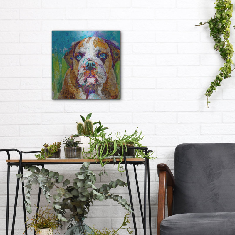 «Bull Dog» par St. Hilaire Elizabeth, H 12 po x l 12 po