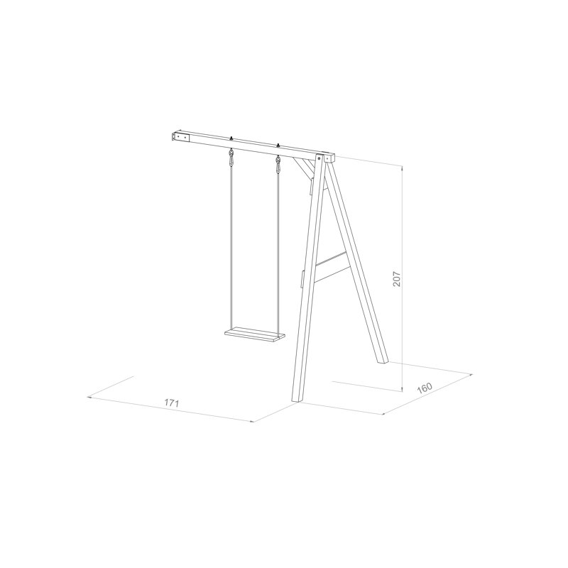 AXI Hemlock Swing Set with 1 Swing(s), Brown