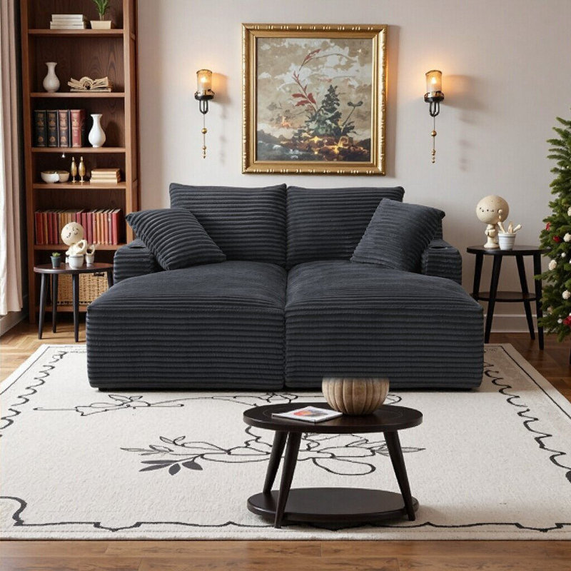 Upholstered Sofa, DARK GREY