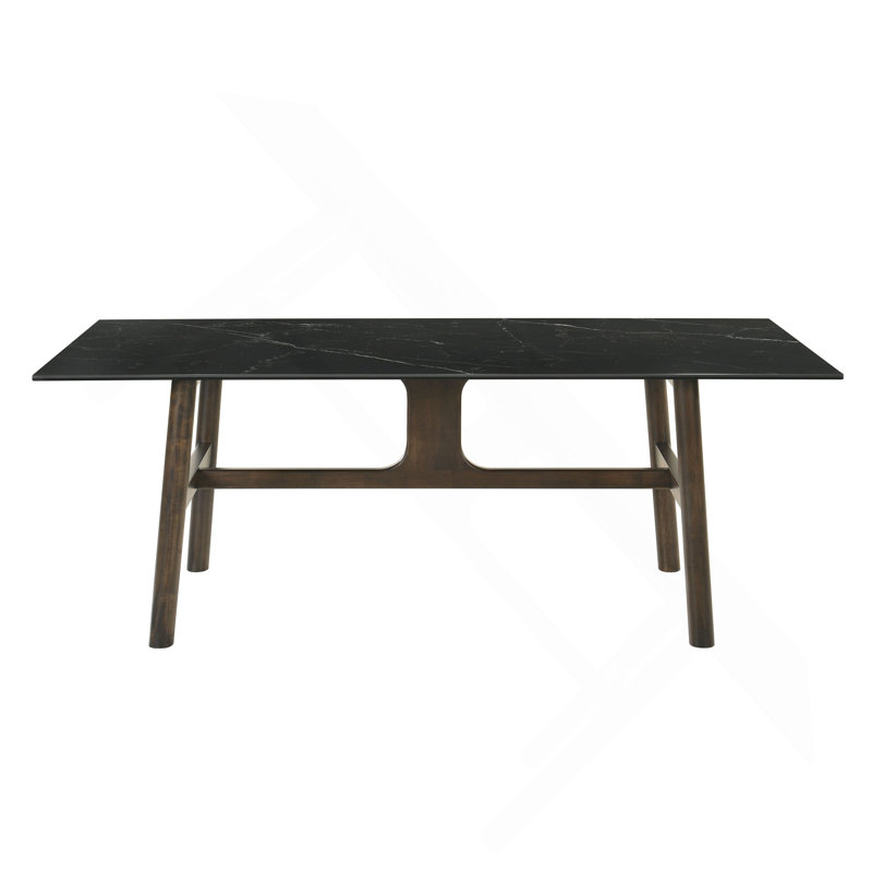 Destin Ceramic & Walnut Finish Dining Table