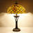 Tiffany Table Lamp Yellow Green Stained Glass Desk Lamp 16X16X24 Inches Fish Scales Style Reading Light