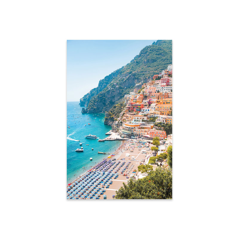 «Summer On Positano Beach On» par Victoria Metaxas Print