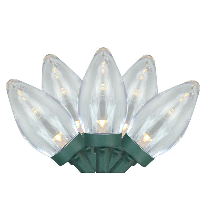 25 LED C7 Christmas Light Set, White