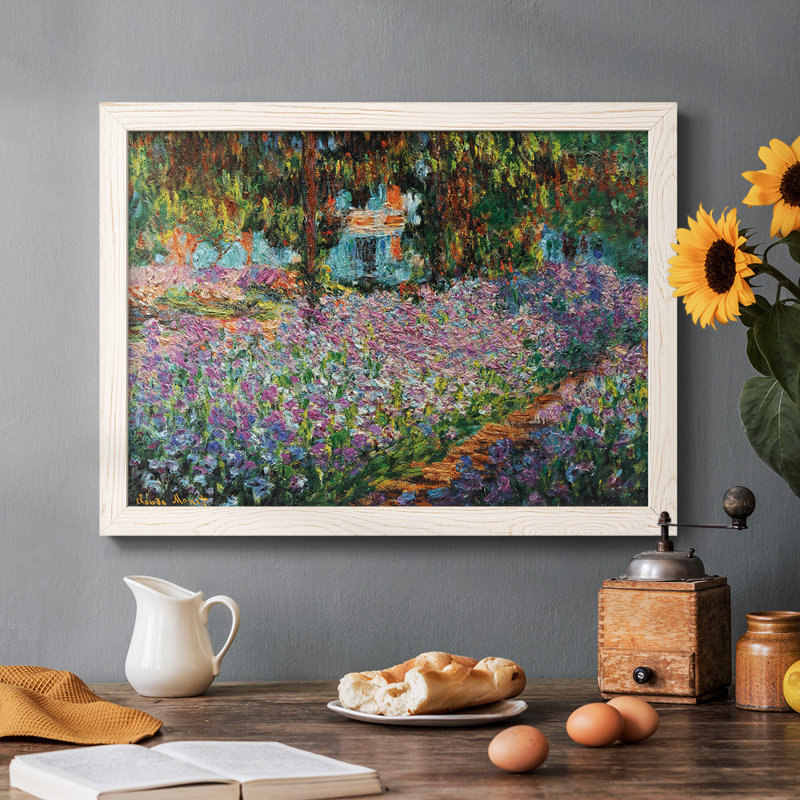 Iris in Monet's Garden, 1900 03, reproduction d'art sur toile, Blanc, H 26 po x l 38 po x P 1,5 po