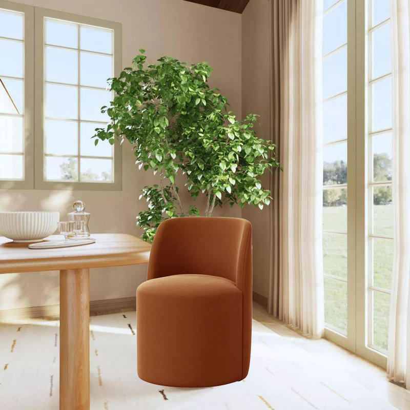 Barrel Upholstery Dining Chair, Orange