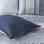 Ensemble d'édredon 7 pièces jacquard bleu marine