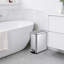 Poubelle rectangulaire étroite de 2,6 gallons, poubelle à pédale en acier inoxydable avec couvercle à fermeture douce, seau intérieur amovible à 90 ° et poubelle à contrôle des odeurs pour salle de bain, cuisine, bureau-127333621-127333626
