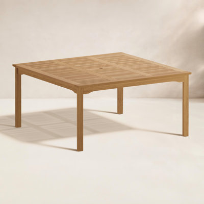 Alyisa 59" Eucalyptus Patio Dining Table
