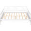 Lit de jour pleine grandeur avec pieds de support, blanc, ferme et durable, pour la chambre à coucher et le salon, option de rangement supplémentaire, conception sécurisée blanche, polyvalent