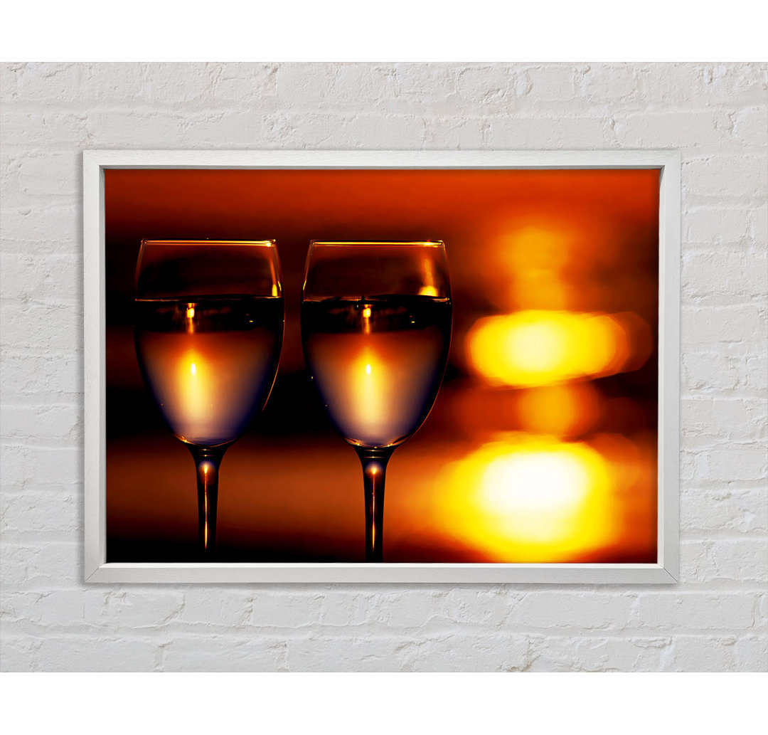 Sunset Wine Lovers - Einzelbildrahmen Kunstdrucke auf Leinwand