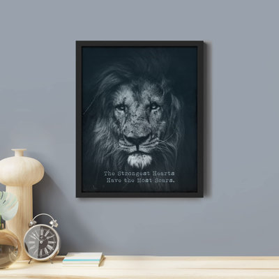 " Strongest Heart Brave Inspirational Lone Lion King "