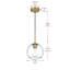 Luminaire suspendu sphérique simple à 1 lumière Snead-92416217-131116719-33591607