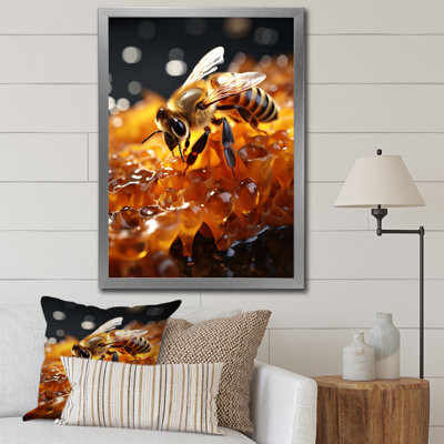 Abeille translucide scintillante - impressions sur toile animaux