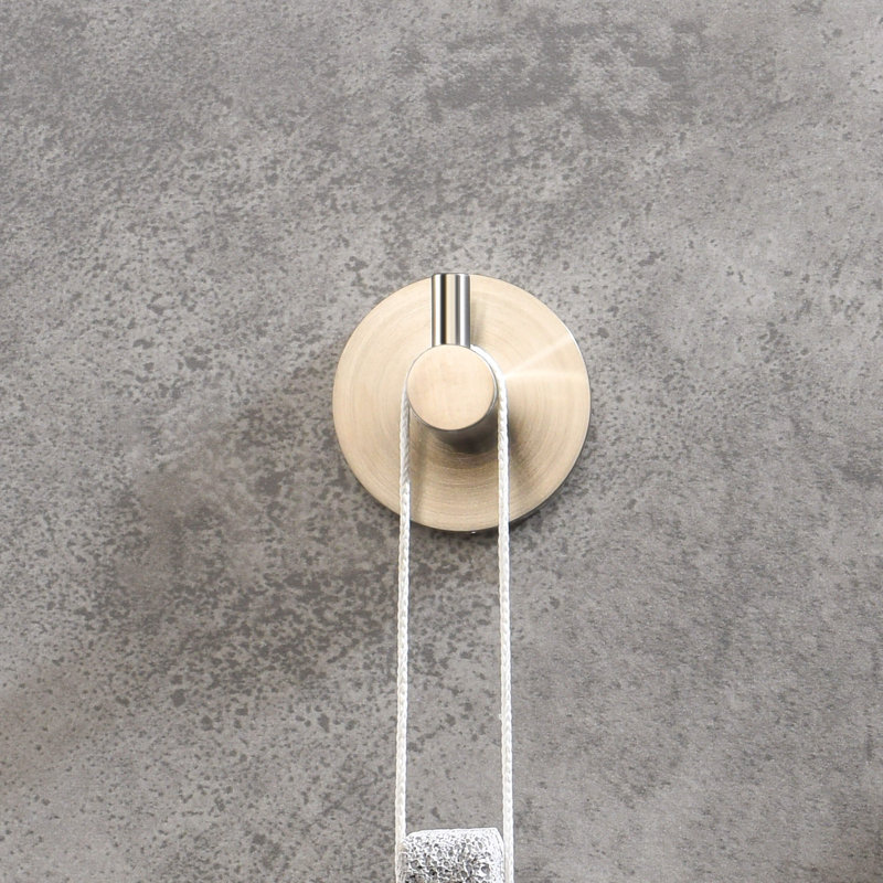 Ensemble de 2 crochets ronds pour serviettes et peignoirs de bain, Nickel brossé