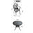 3-Piece Set Of Cast Aluminum Patio Furniture With  Cushions