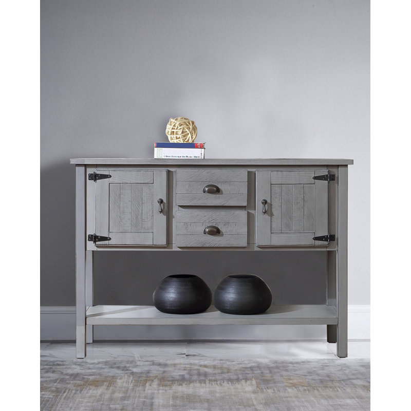 Aevin 48.03'' Solid Wood Sideboard, Antique Grey