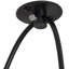 Luminaire suspendu noir avec serre-câble et support pour cordon avec serre-câble pour luminaires suspendus et lustres