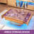LED Square Coffee Table With 2 Sliding Drawers Storage For Living Room-1061907682-1061457693