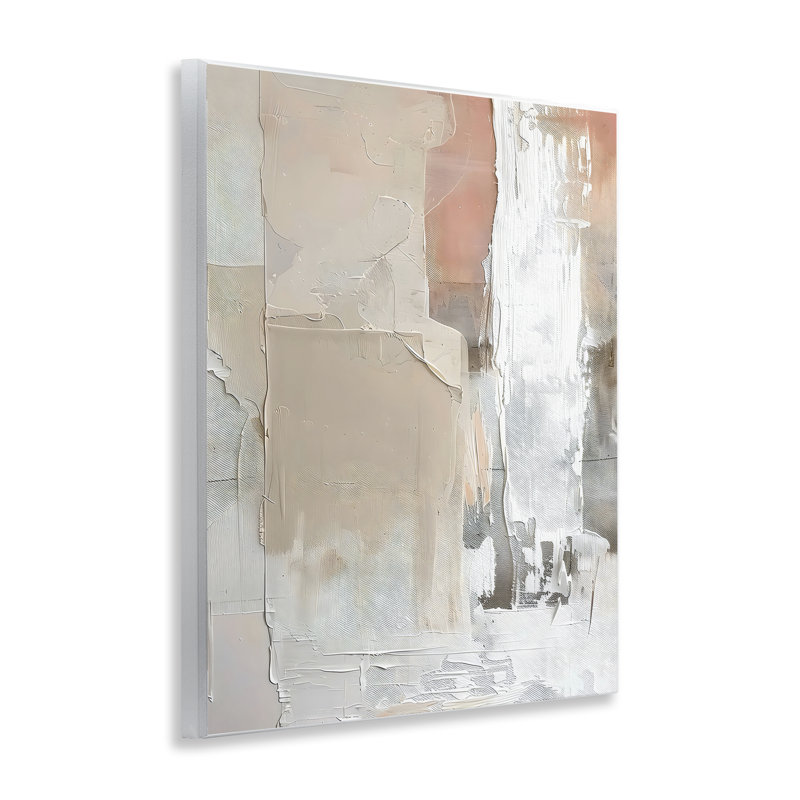 Plaque murale abstraite Subtle Blush, design par Riley B