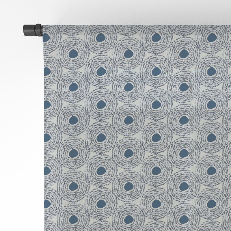 Camilla Foss Circles In Blue Ii 1pc Sheer Window Curtain Panel, 50" x 96"