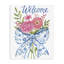 Bow & Flowers Welcome Canvas, conception par Deb Strain-718654109
