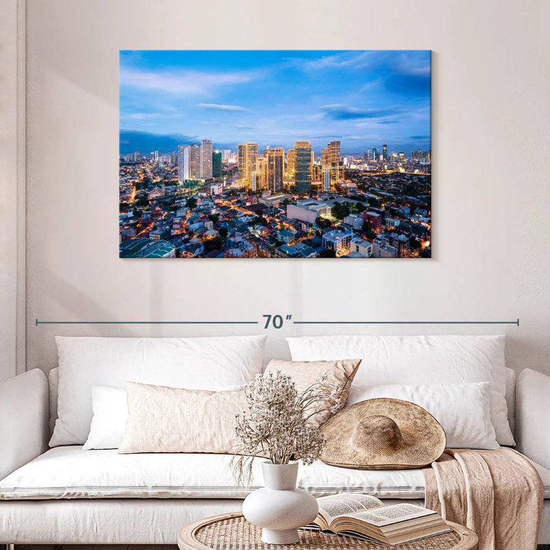 Sireci Makati City Before Dark, 30" H x 45" W