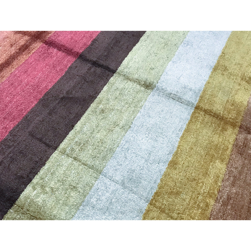 Viscose Striped Indoor Rug