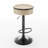 Adjustable Height Swivel Bar Stool With Hidden Storage And Linen Seat, Versatile For Various Rooms-149744894