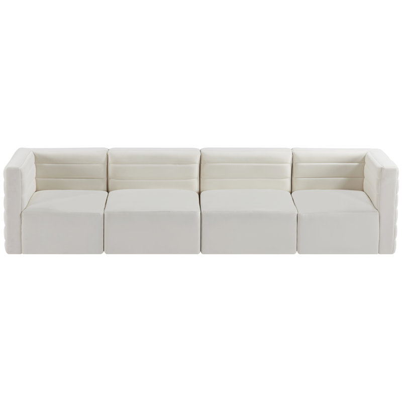 Canapé modulaire Enso, Velours crème