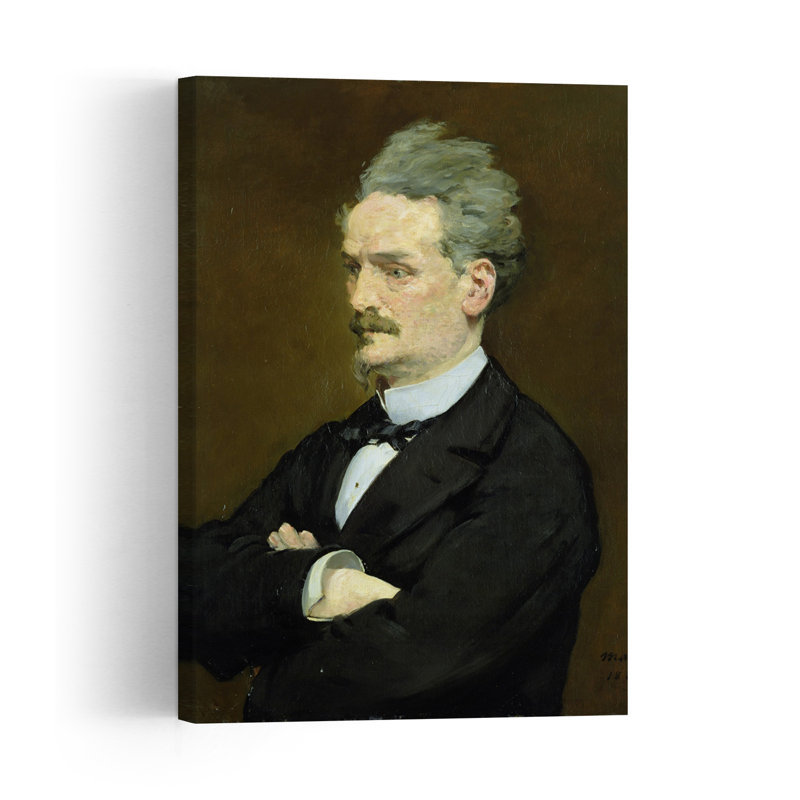 Le journaliste Henri Rochefort, 1881. Portrait abstrait impressionniste contemporain. Estampe murale., H 48 po x l 32 po