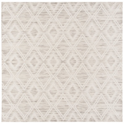 Amritpal Hand Loomed Wool And Cotton With Latex Geometric Rug