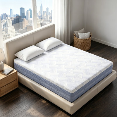 Matelas en mousse à mémoire de forme de 12 po de taille moyenne, grand matelas confortable en mousse à mémoire de forme