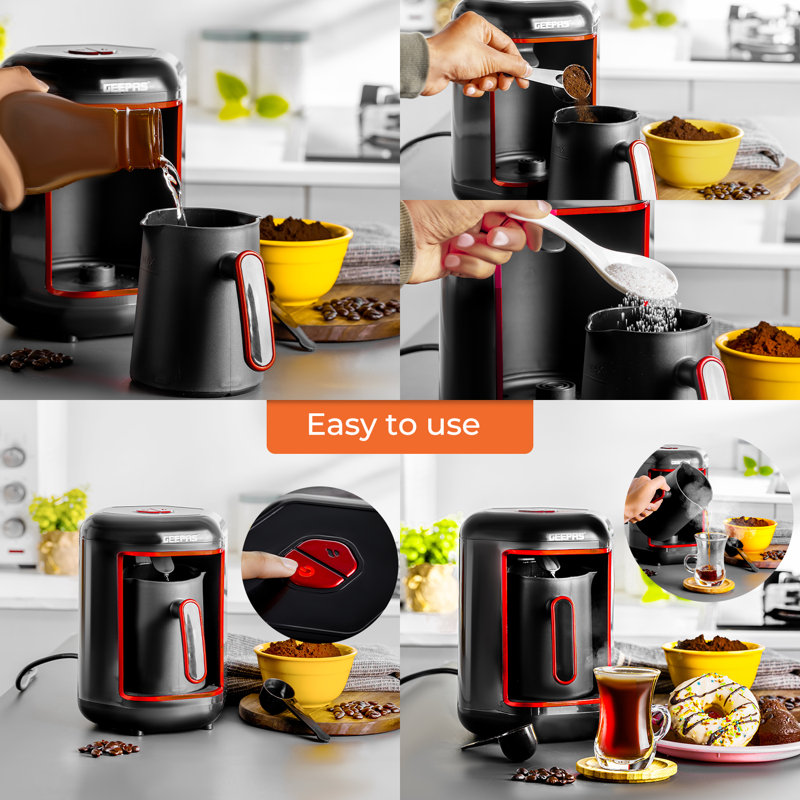 Geepas Automatic Turkish Coffee Maker, 4 Cups Capacity