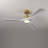 52 Inch 3 Rod Solid Wood Ceiling Fan With Light Kit Dimmable LED, DC 6 Speed ,Remote Control Ceiling Fan  for Patio Living Room, Bedroom, Office,Indoor.(GOLD +WHITE)-129418042-129418043