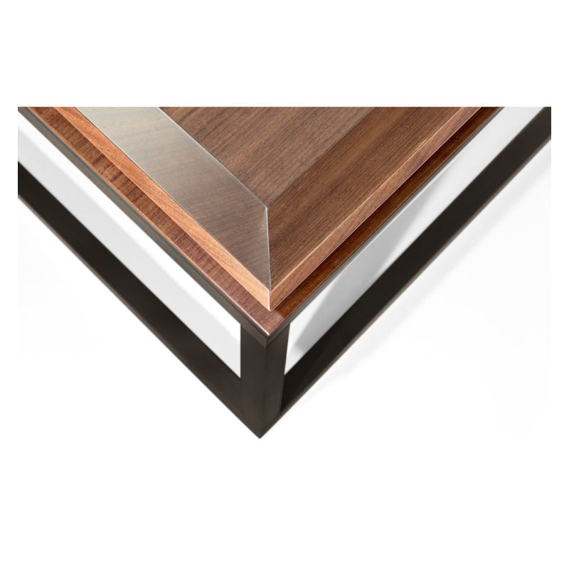 Le Solid Wood Coffee Table, Walnut, Oiled Bronze