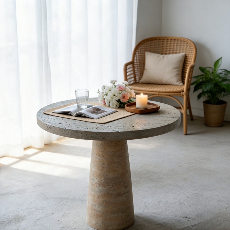 Table de salle à manger ronde 36 po x 36 po x 30 po à base piédestal