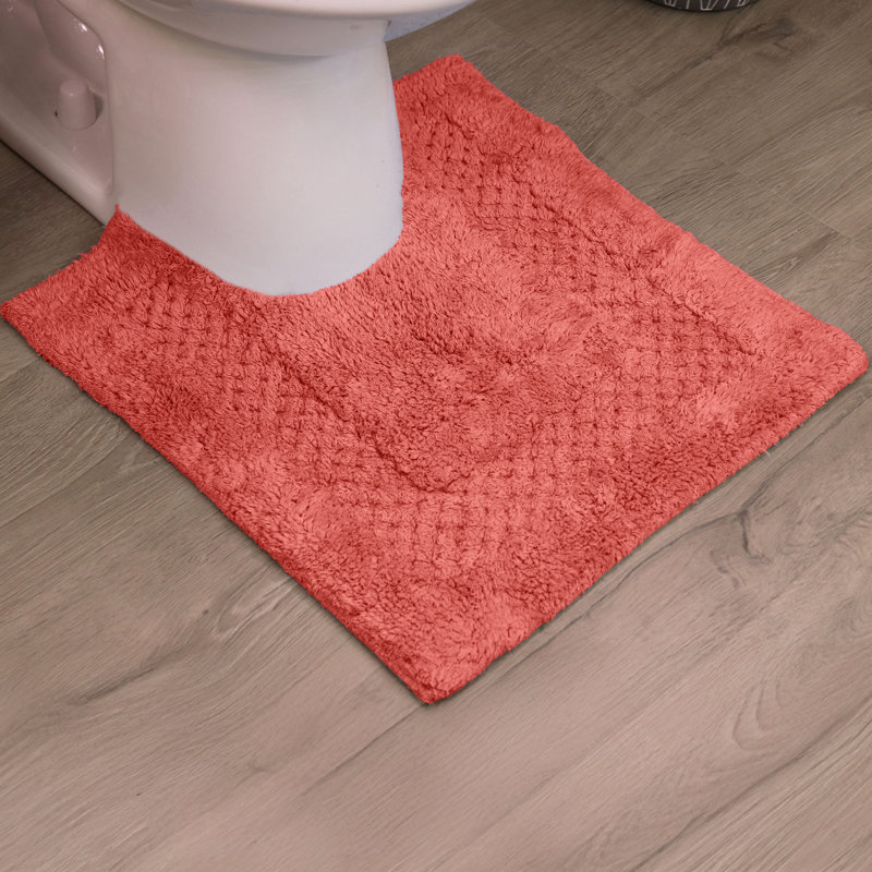 Tapis doux en coton Classy, Corail