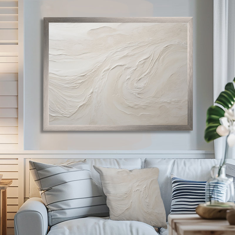 «Modern Beach Beige Sand Charm I», impression sur toile de bord de mer, impression sur toile, H 34 po x l 44 po, Naturel