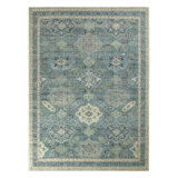 Distressed Homage Hand Knotted Wool Geometric Area Rug