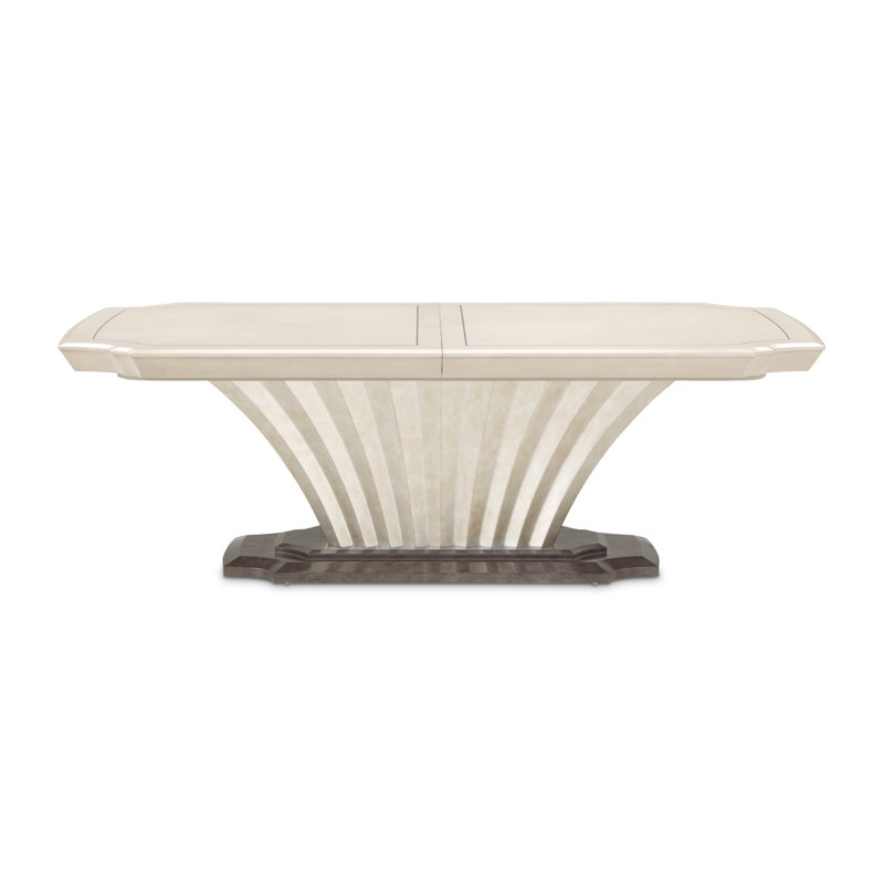 Fantosini Pedestal Dining Table - Silver Mist