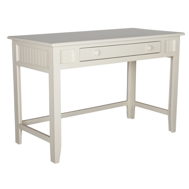 Didier Solid Wood Writing Desk, Wood, European Gold