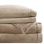 Drap simple taupe - 100% pour la douceur et la détente, brossé des deux côtés, avec taie d'oreiller plate, drap-housse, matelas élastiques de 16 po, 3 pièces vérifiées, velours doux inclus