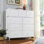 Commode 9 tiroirs, commode avec tiroir large 39,4 po, tissu facile à tirer et commode en bois avec plateau-259287300