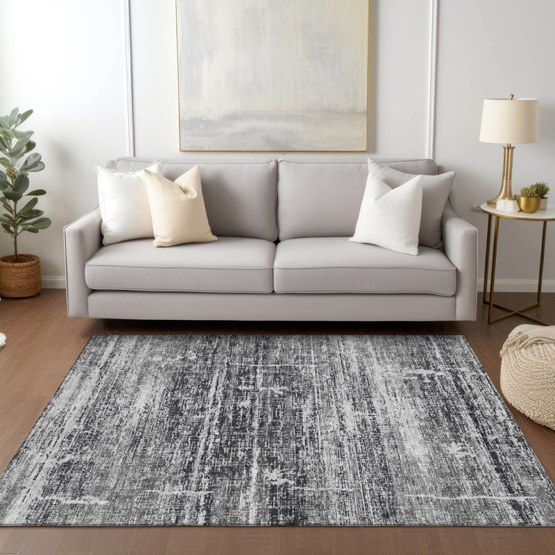 Mahaney Abstract Indoor / Outdoor Rug, Rectangle 3' x 5'