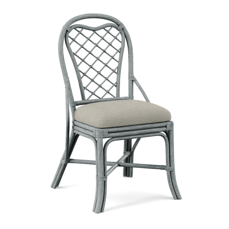 Chaise à dossier Trellis, Beige de base; 0317-85, Nickel
