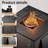 Drazen 4 - Person Patio Furniture Set With Fire Pit Table, All-Weather Wicker Outdoor Conversation Set With Chair And Thick Cushions-512514746-512514747