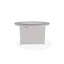 42" Round Rustic Polymer Fire Table with Propane Shelf-1100533896
